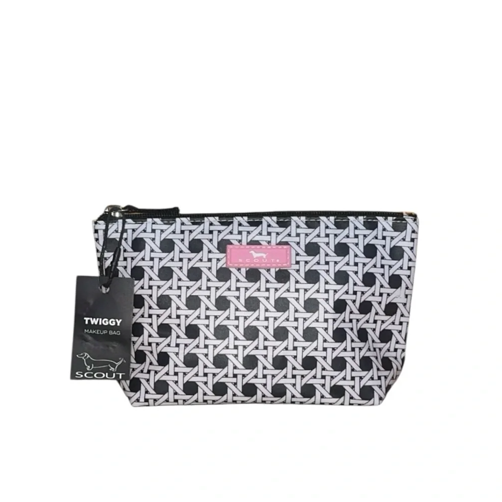 NWT Scout Cane‎ Fonda Black & White Cosmetic Zip Pouch Bag
